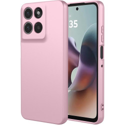 Phonesta Soft Silk Silikónový Zadný kryt puzdro pre Motorola Moto G56 - Ružová