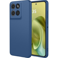 Phonesta Soft Silk Silikónový Zadný kryt puzdro pre Motorola Moto G86 - Tmavomodrá