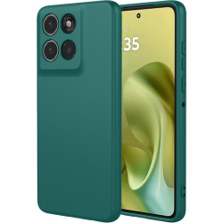Phonesta Soft Silk Silikónový Zadný kryt puzdro pre Motorola Moto G86 - Tmavozelená