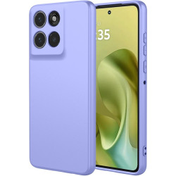 Phonesta Soft Silk Silikónový Zadný kryt puzdro pre Motorola Moto G86 - Fialová