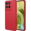 Phonesta Soft Silk Silikónový Zadný kryt puzdro pre Motorola Moto G86 - Červená