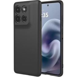 Phonesta Soft Silk Silikónový Zadný kryt puzdro pre Motorola Moto G86 Power - Čierna