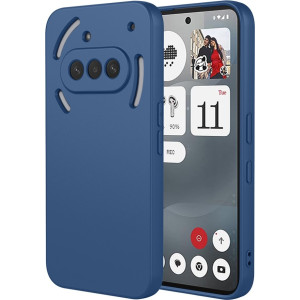Phonesta Soft Silk Silikónový Zadný kryt puzdro pre Nothing Phone (3a) - Tmavomodrá