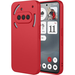 Phonesta Soft Silk Silikónový Zadný kryt puzdro pre Nothing Phone (3a) - Červená