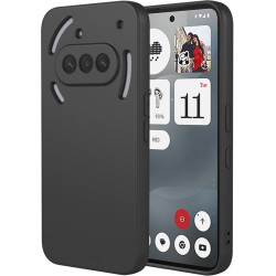 Phonesta Soft Silk Silikónový Zadný kryt puzdro pre Nothing Phone (3a) - Čierna