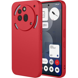 Phonesta Soft Silk Silikónový Zadný kryt puzdro pre Nothing Phone (3a) Pro - Červená