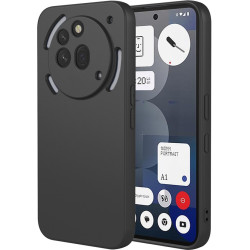 Phonesta Soft Silk Silikónový Zadný kryt puzdro pre Nothing Phone (3a) Pro - Čierna