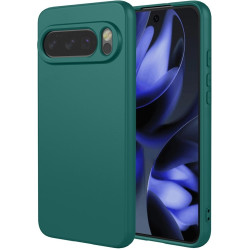 Phonesta Soft Silk Silikónový Zadný kryt puzdro pre Google Pixel 10 / 10 Pro - Tmavozelená
