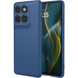 Phonesta Soft Silk Silikónový Zadný kryt puzdro pre Motorola Edge 60 Pro - Tmavomodrá