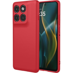 Phonesta Soft Silk Silikónový Zadný kryt puzdro pre Motorola Edge 60 Pro - Červená