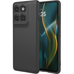 Phonesta Soft Silk Silikónový Zadný kryt puzdro pre Motorola Edge 60 Pro - Čierna