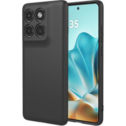 Phonesta Soft Silk Silikónový Zadný kryt puzdro pre Motorola Edge 60 / Edge 60 Fusion - Čierna