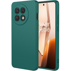 Phonesta Soft Silk Silikónový Zadný kryt puzdro pre OnePlus 13R - Tmavozelená
