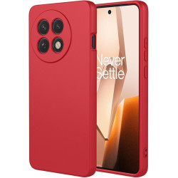 Phonesta Soft Silk Silikónový Zadný kryt puzdro pre OnePlus 13R - Červená