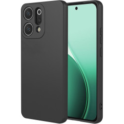 Phonesta Soft Silk Silikónový Zadný kryt puzdro pre Oppo Reno14 - Čierna