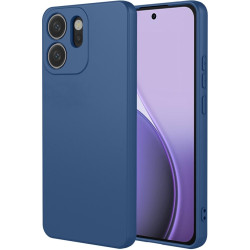 Phonesta Soft Silk Silikónový Zadný kryt puzdro pre Oppo Reno14 F/FS - Tmavomodrá