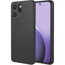 Phonesta Soft Silk Silikónový Zadný kryt puzdro pre Oppo Reno14 F/FS - Čierna