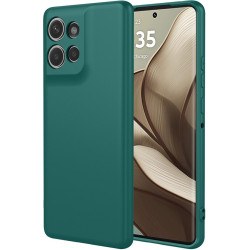 Phonesta Soft Silk Silikónový Zadný kryt puzdro pre Motorola Edge 50 - Tmavozelená
