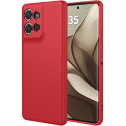 Phonesta Soft Silk Silikónový Zadný kryt puzdro pre Motorola Edge 50 - Červená