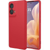 Phonesta Soft Silk Silikónový Zadný kryt puzdro pre Motorola Edge 50 Fusion - Červená