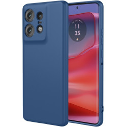 Phonesta Soft Silk Silikónový Zadný kryt puzdro pre Motorola Edge 50 Pro - Tmavomodrá