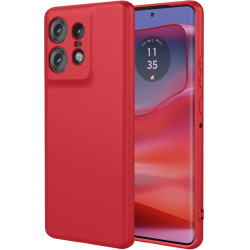 Phonesta Soft Silk Silikónový Zadný kryt puzdro pre Motorola Edge 50 Pro - Červená