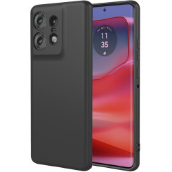 Phonesta Soft Silk Silikónový Zadný kryt puzdro pre Motorola Edge 50 Pro - Čierna