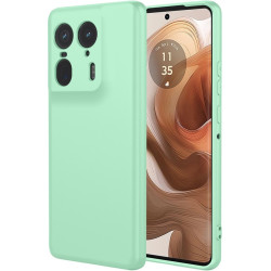 Phonesta Soft Silk Silikónový Zadný kryt puzdro pre Motorola Edge 50 Ultra - Matcha zelená