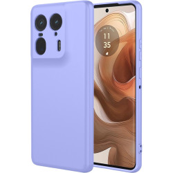 Phonesta Soft Silk Silikónový Zadný kryt puzdro pre Motorola Edge 50 Ultra - Fialová