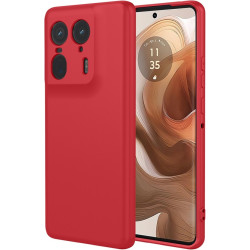 Phonesta Soft Silk Silikónový Zadný kryt puzdro pre Motorola Edge 50 Ultra - Červená