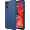 Phonesta Soft Silk Silikónový Zadný kryt puzdro pre Motorola Moto G05 / Moto E15 - Tmavomodrá