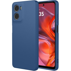 Phonesta Soft Silk Silikónový Zadný kryt puzdro pre Motorola Moto G05 / Moto E15 - Tmavomodrá
