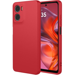 Phonesta Soft Silk Silikónový Zadný kryt puzdro pre Motorola Moto G05 / Moto E15 - Červená