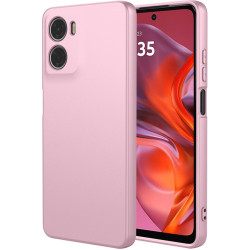 Phonesta Soft Silk Silikónový Zadný kryt puzdro pre Motorola Moto G05 / Moto E15 - Ružová
