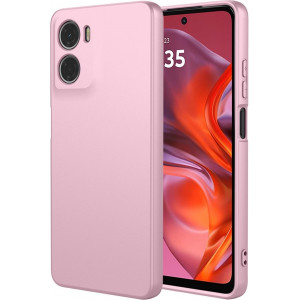 Phonesta Soft Silk Silikónový Zadný kryt puzdro pre Motorola Moto G05 / Moto E15 - Ružová