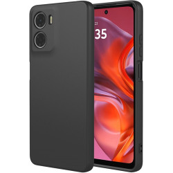 Phonesta Soft Silk Silikónový Zadný kryt puzdro pre Motorola Moto G05 / Moto E15 - Čierna