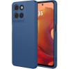 Phonesta Soft Silk Silikónový Zadný kryt puzdro pre Motorola Moto G15 / Moto G15 Power - Tmavomodrá