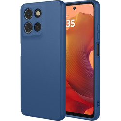 Phonesta Soft Silk Silikónový Zadný kryt puzdro pre Motorola Moto G15 / Moto G15 Power - Tmavomodrá