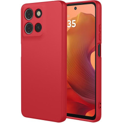 Phonesta Soft Silk Silikónový Zadný kryt puzdro pre Motorola Moto G15 / Moto G15 Power - Červená
