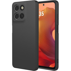 Phonesta Soft Silk Silikónový Zadný kryt puzdro pre Motorola Moto G15 / Moto G15 Power - Čierna