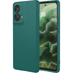 Phonesta Soft Silk Silikónový Zadný kryt puzdro pre Motorola Moto G35 - Tmavozelená