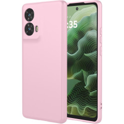 Phonesta Soft Silk Silikónový Zadný kryt puzdro pre Motorola Moto G35 - Ružová