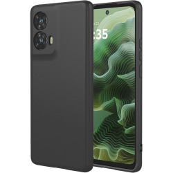Phonesta Soft Silk Silikónový Zadný kryt puzdro pre Motorola Moto G35 - Čierna
