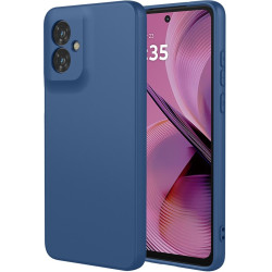 Phonesta Soft Silk Silikónový Zadný kryt puzdro pre Motorola Moto G55 - Tmavomodrá