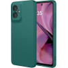 Phonesta Soft Silk Silikónový Zadný kryt puzdro pre Motorola Moto G55 - Tmavozelená