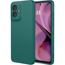 Phonesta Soft Silk Silikónový Zadný kryt puzdro pre Motorola Moto G55 - Tmavozelená