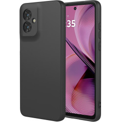 Phonesta Soft Silk Silikónový Zadný kryt puzdro pre Motorola Moto G55 - Čierna