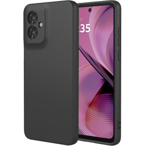 Phonesta Soft Silk Silikónový Zadný kryt puzdro pre Motorola Moto G55 - Čierna