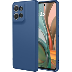 Phonesta Soft Silk Silikónový Zadný kryt puzdro pre Motorola Moto G75 - Tmavomodrá