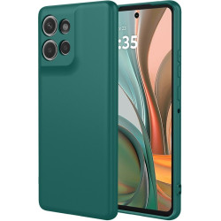 Phonesta Soft Silk Silikónový Zadný kryt puzdro pre Motorola Moto G75 - Tmavozelená